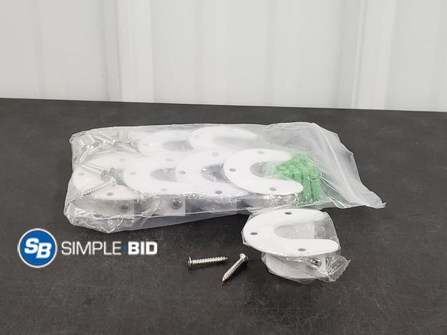 Lot 58-40375 - Lot of (8) Set of (4) Closet Rod Holder Brackets