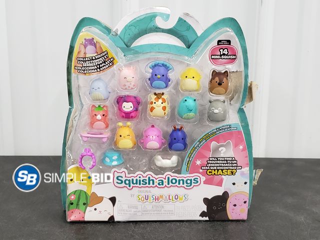 Lot 58-50574 - New SQUISHMALLOWS - Squish-A-longs - Mini Squish 14 in package - series 2 Collect them all