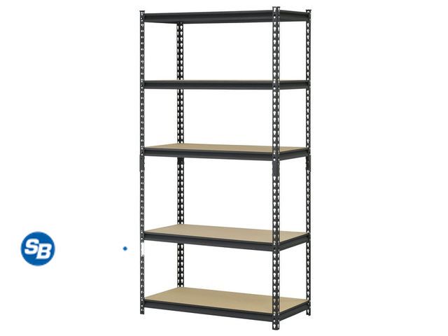 Lot 58-26208 - Muscle Rack 36"W x 18"D x 72"H 5-Tier Steel Shelving; 4,000 lb. Total Capacity; Black - New in box
