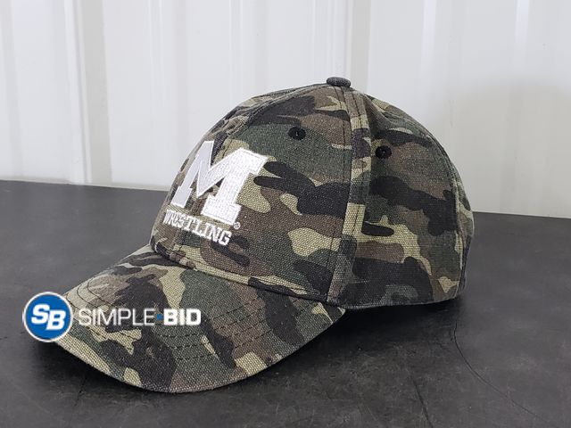 Lot 58-84481 - Camo MICHIGAN Wrestling Hat - in very good condition