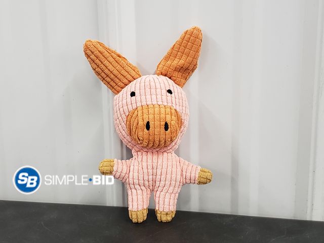 Lot 58-58062 - New plush chew toys for large dogs tough crinkle stuffed animal squeaky toy pig