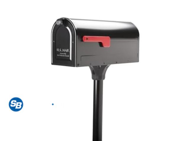 Lot 58-32806 - Architectural Mailboxes 7680B-10 MB1 Mount Mailbox and In-Ground Post Kit, Medi - appears unused