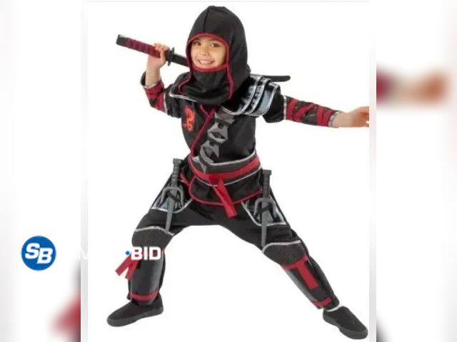 Lot 58-32606 - New ADVENTURE Factory CHILD DRAGON NINJA Costume - SIZE 3-4 YEARS OLD