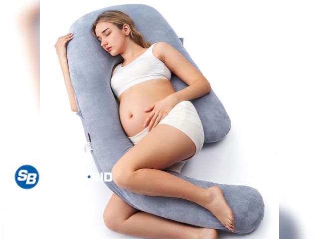 Lot 58-75830 - New Momcozy Pregnancy Pillow for Sleeping - Dreamlign U Pro Maternity Pillow Upgraded Adjustable Leg...