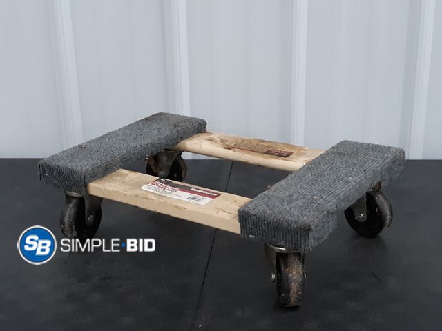 Lot 58-33357 - Wooden 4-Wheel Moving Dolly 12"x18"