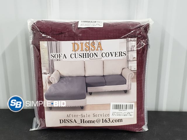 Lot 58-40374 - Dissa Sofa Cushion Covers - Wine color