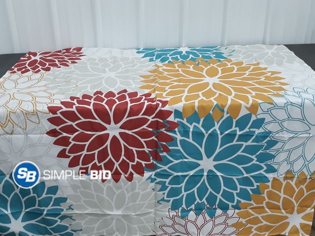Lot 58-38866 - New Colorful Dahlia Flowers Table Cloth - Floral Tablecloth Spring Summer Wildflower Table Cover 54x...