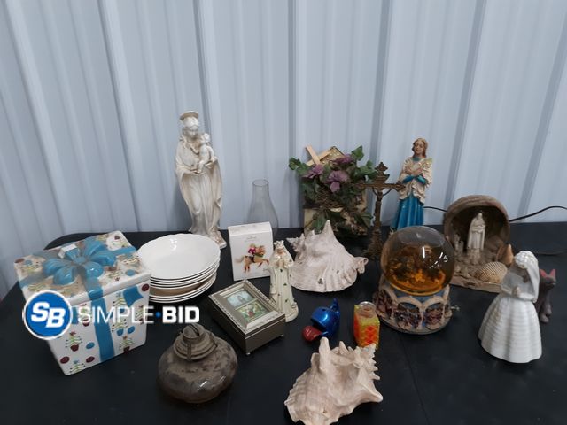 Lot 58-38567 - Box of Various Dishes, Decor, Ornaments and More