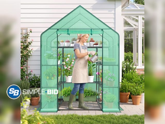 Lot 58-75398 - Greenhouse for Outdoors with Screen Windows, Ohuhu Upgraded 4 Tiers 11 Shelves Walk-in Greenhouses w...