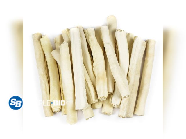 Lot 58-58580 - New HotSpot pets 8 Inch Rawhide Dog Chew Bones (10 Pack) - Large All Natural Beef Rawhide Retreiver ...