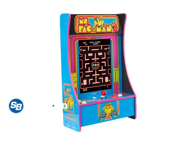 Lot 58-50488 - New Arcade1Up Ms. PAC-MAN Partycade 12-in-1 Retro Arcade Machine 17” LCD Display