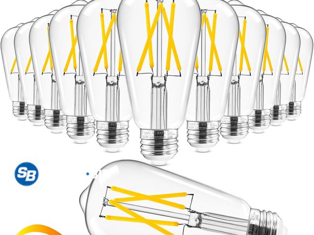 Lot 58-74264 - New Hizashi Edison Bulbs Dimmable, E26 LED Bulb 60 Watt Soft White, 12 Pack | 95+ CRI, 700LM, UL Lis...