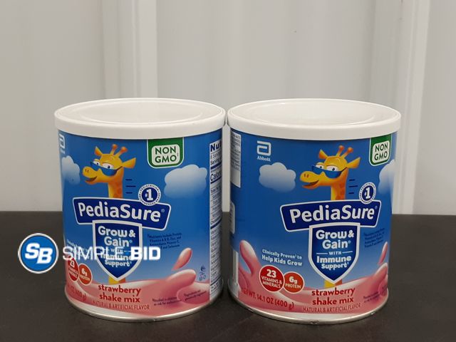 Lot 58-38618 - Lot of (2) New Pedia Sure Grow and Gain Strawberry Shake Mix - unopened