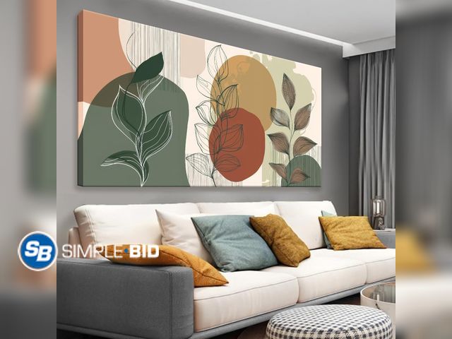 Lot 58-76013 - New Abstract Boho Wall Art Decor Modern Canvas Art Wall For Living Room 20"X40" Century Artwork Abst...