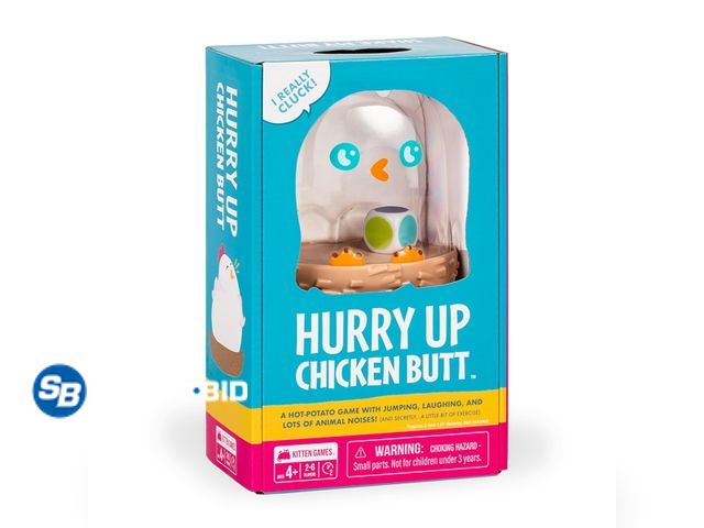 Lot 58-58120 - New Exploding Kittens Hurry Up Chicken Butt 2-6 Players - Ages 4+ - 2 Minutes to Play - Hot Potato S...