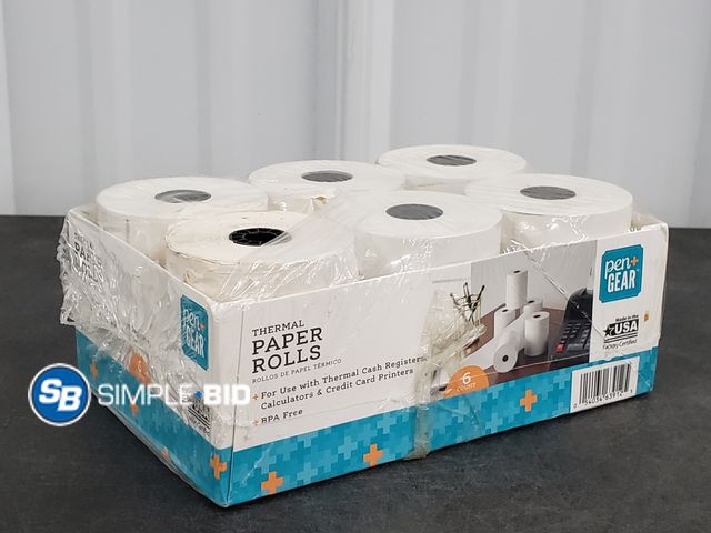 Lot 58-56306 - Pen + Gear Thermal Paper Rolls - 6 Pack