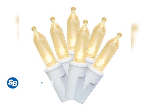 Lot 58-33076 - New Indoor/Outdoor 50-Count LED Mini Christmas String Lights, Warm White, 9.5', by Holiday Time