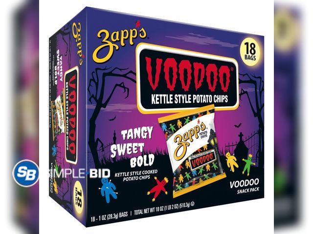 Lot 58-70880 - 18oz Zapps Voodoo Chips Multipack 18 Ct - unopened - expired