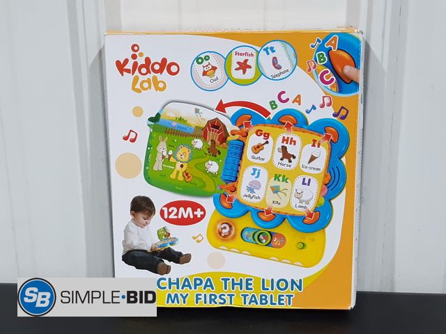 Lot 58-29451 - Kiddo Lab Chapa the Lion My First Tablet - 12M+ - Appears Unused