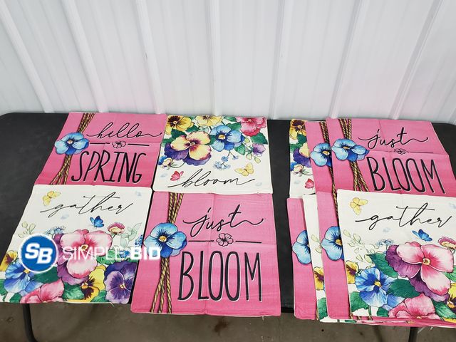 Lot 58-50445 - Lot of (11) New pillow Coverings - HELLO SPRING - Gather - Just Bloom - approx. 18" x 18"