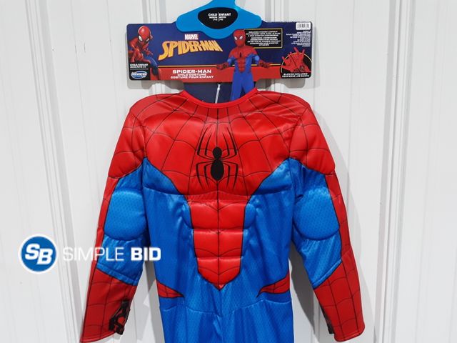 Lot 58-22026 - New Marvel SPIDERMAN Child Costume - SIZE 7/8