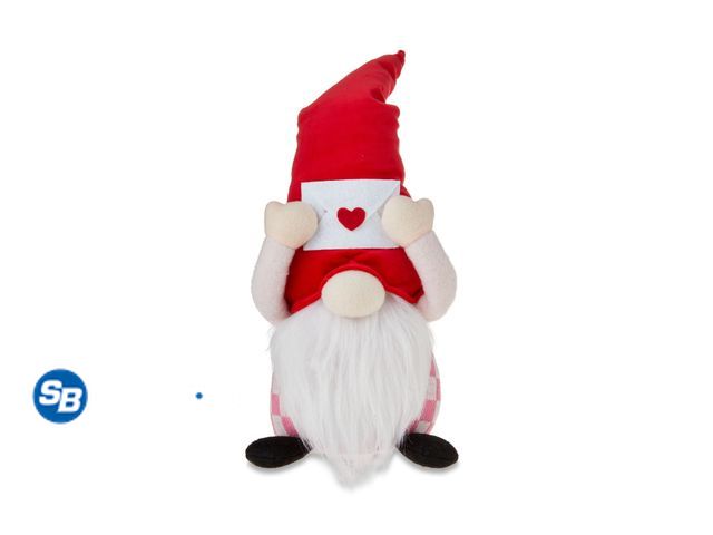 Lot 58-59120 - New Red and White Gnome Plush Decor, 17 in