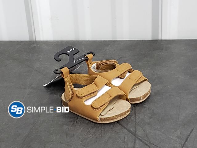 Lot 58-71494 - New Carter's Child of Mine Infant Unisex Cork Sandals, Color Brown, Size 3-6 Months
