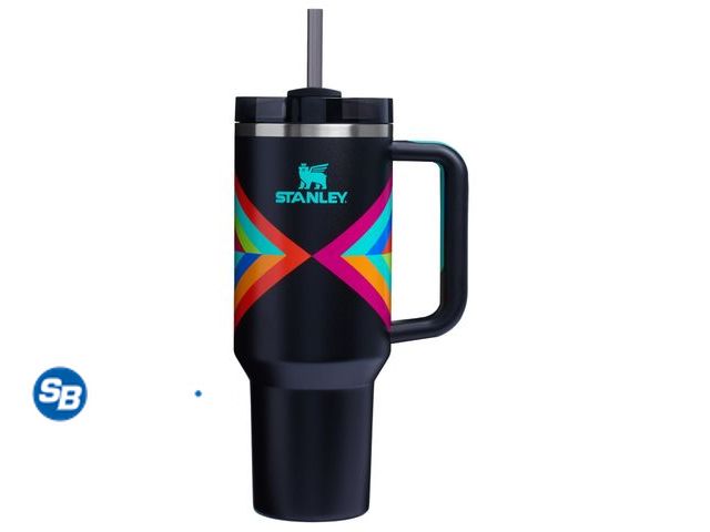 Lot 58-60614 - New Stanley Quencher Flowstate 40oz Hyper Geo Stainless Steel Tumbler