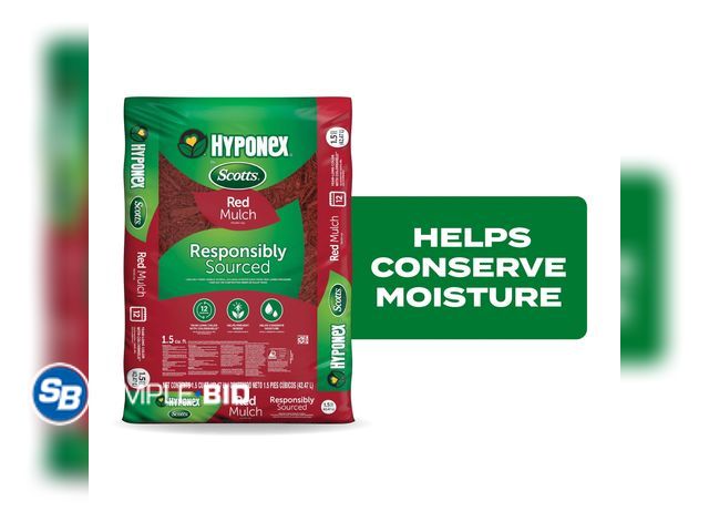 Lot 58-70130 - New Hyponex by Scotts Red Mulch, for Landscapes and Gardens, 1.5 cu. ft