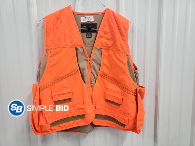 Lot 58-80002 - Master Sportsman Orange Hunting Vest - Size Large - Used But in Great Condition