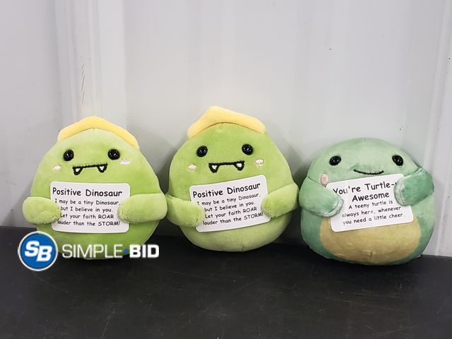 Lot 58-71983 - Lot of (2) New Plus Positive Dinosaur -- I may Be a Tiny Dinosaur -- But I Believe in you. Let your ...