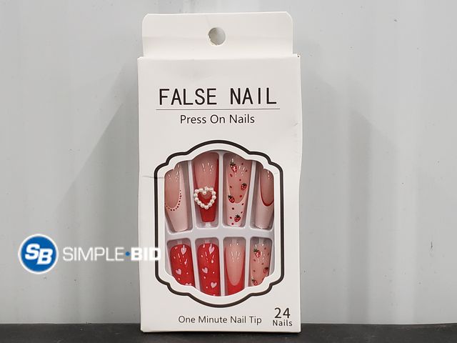 Lot 58-56164 - New Cute Valentine's Day Professional Press on Nails 24 Nails