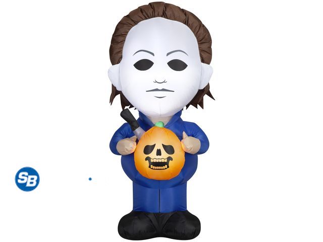 Lot 58-33757 - New Halloween Airblown Yard Inflatables Michael Myers &amp; Knife 28.74 in x 25.98 in x 59.84 in 3.1...