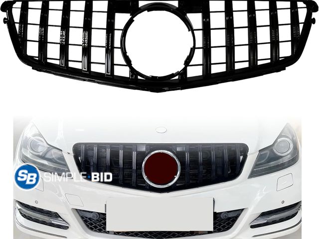 Lot 58-41390 - New Black Front Upper Grille Compatible with 2008 2009 2010 2011 2012 2013 2014 Mercedes Benz C-clas...