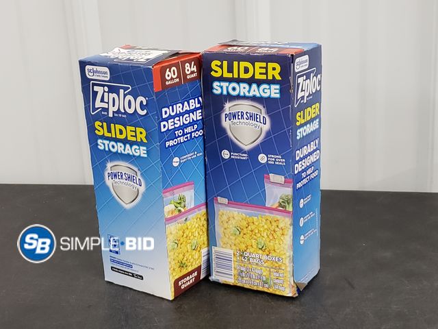 Lot 58-50195 - ZIPLOC! Lot of (2) Slider Storage quart bags - unopened