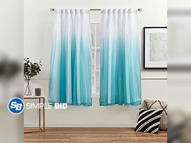 Lot 58-21572 - New Exclusive Home Crescendo Lined Room Darkening Blackout Hidden Tab Top Curtain Panel Pair, 52"x63...
