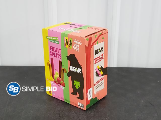 Lot 58-51059 - Bear FRUIT SPLITS - 22 pack individually packaged - unopened - apple, pear, pineapple raspberry - ap...