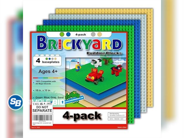 Lot 58-26387 - New Brickyard Building Blocks Baseplates, Large Thick Base Plates for Building Bricks, for Activity ...