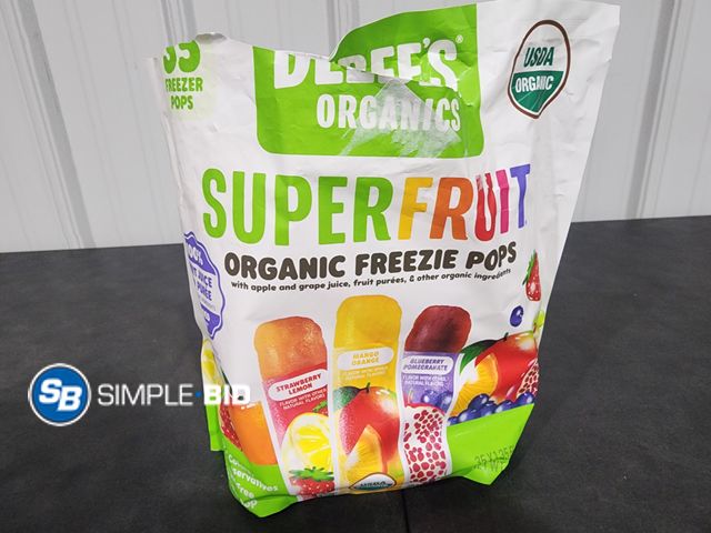 Lot 58-26155 - DeeBEE's Organics SUPER FRUIT! organic Freezie pops - 25 individually packaged