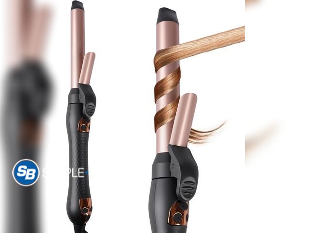 Lot 58-57842 - LANDOT Automatic Rotating Curling Iron: Easy-to-Use Ceramic Curling Wand 1 inch for Salon-Worthy Cur...