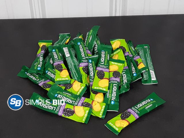 Lot 58-26013 - Lot of (25) Liquid I.V. BLACKBERRY PEACH - individually packaged - unopened - out of box