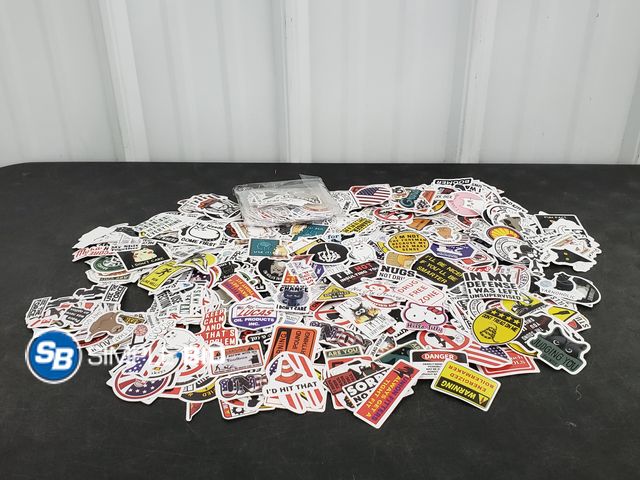 Lot 58-50444 - Large Lot of New Vinyl Waterproof Funny Decals for Decals Laptop Notebook Water Bottles - variety of...