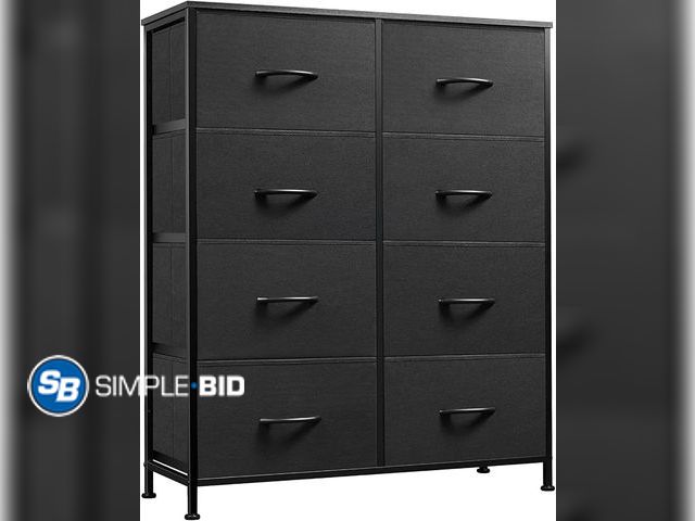 Lot 58-32558 - WLIVE Tall Fabric Dresser with 8 Drawers, Storage Tower with Fabric Bins, Double Dressers, Chest of ...