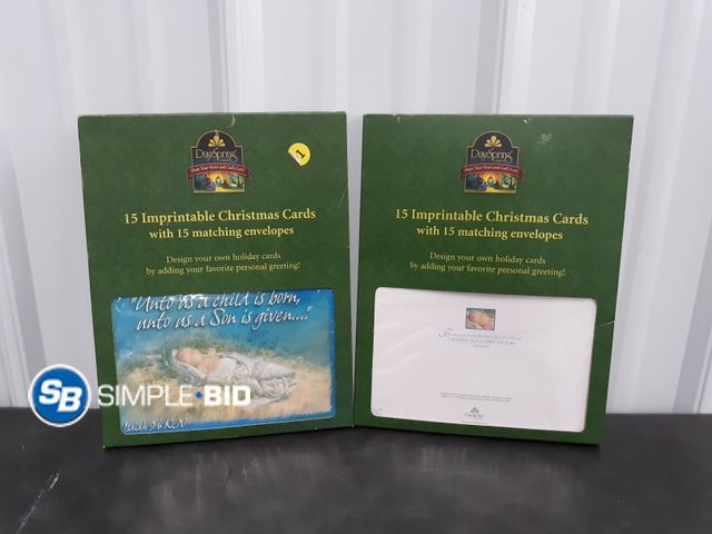 Lot 58-40132 - Day Spring 15 Imprintable Christmas Cards with Matching Envelopes - 2 Packages