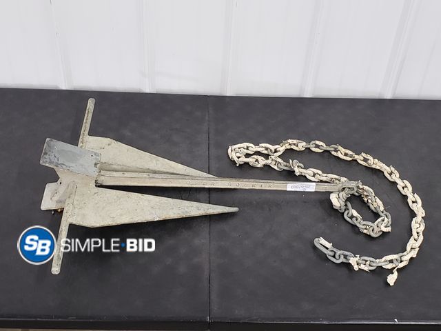 Lot 58-67693 - Boat Anchor with Chain