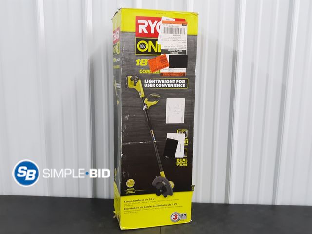 Lot 58-27882 - Ryobi 18v 9" Cordless Edger - with Battery &amp; Charger - New in Box