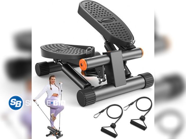 Lot 58-50823 - New Steppers for Exercise, Stair Stepper with Resistance Bands, Mini Stepper with 300LBS Loading Cap...