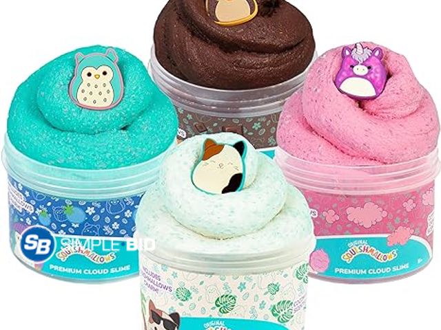 Lot 58-36390 - New Original Squishmallows Premium Cloud Slime - 4-Pack Scented Slimes