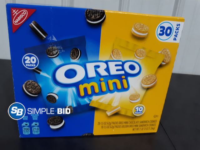 Lot 58-26126 - OREO Mini's - Regular - golden 30 pack - unopened - individually packaged
