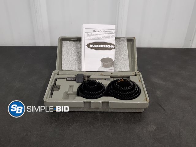 Lot 58-67479 - Warrior 11-Piece Carbon Steel Hole Saw Set with Case